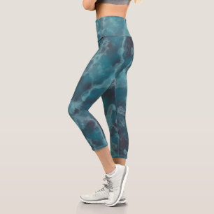Leggings Capri Abstrait turquoise