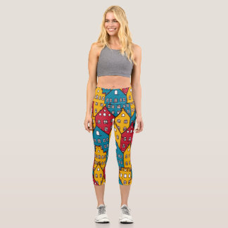 Leggings Capri Abstrait urbain : motif urbain vintage