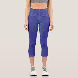 Leggings Capri Acceptation Médaillons de violet violet bleu Ind