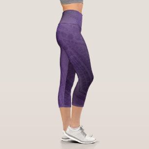 Leggings Capri Acceptation Motif Boho violet écectique