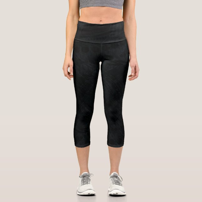Leggings Capri Acceptation | Texture géométrique foncée (Recto)