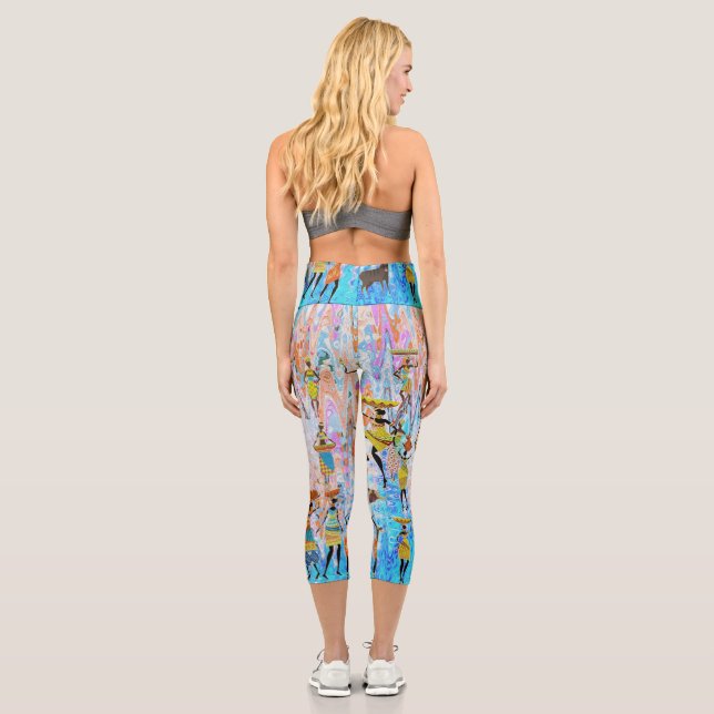 Leggings Capri African Village (Verso)