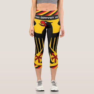 Leggings Capri Allemagne et Allemagne Mode Drapeau, Fitness, Spor
