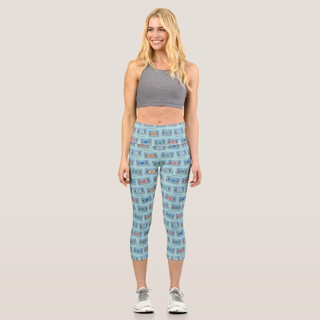Leggings Capri AMIS™ | Celui Avec Motif De Bande Vidéo (Recto)