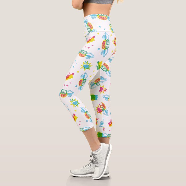 Leggings Capri AMIS™ | Central Perk Neon Motif (Gauche)