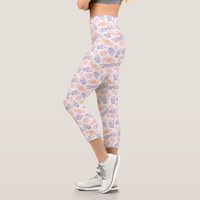 Leggings Capri AMIS™ | Pastel Central Perk Motif (Gauche)