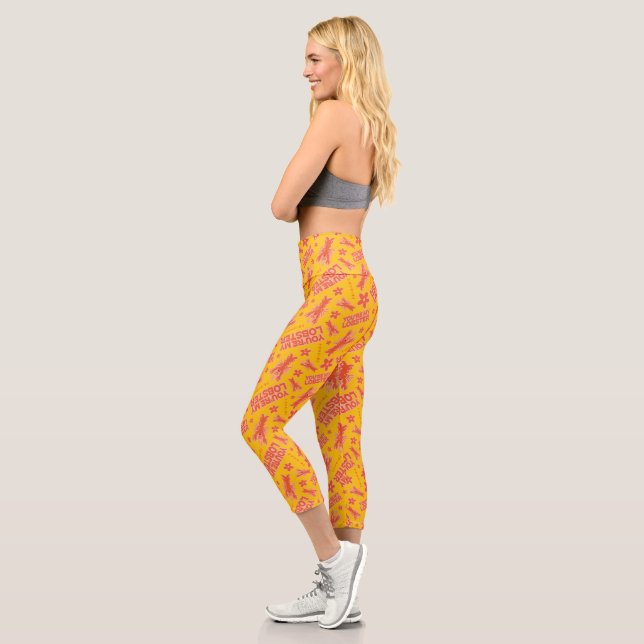 Leggings Capri AMIS™ | Vous êtes mon homard Motif vibrant (Gauche)