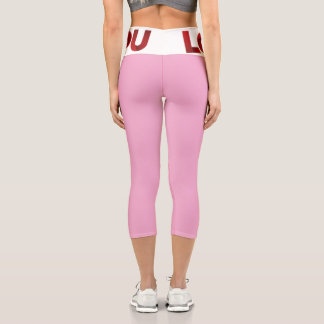 Leggings Capri Amour à toi – Typographie Romantique Gras