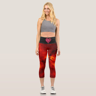 Leggings Capri amour et feu
