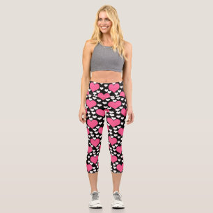 Leggings Capri Amour Whimsical Et Motif De Coeur