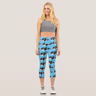 Leggings Capri Amusante baleine orque mignonne dessin animé