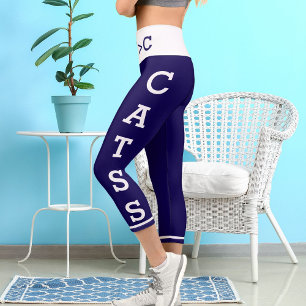 Leggings Capri Animaux de compagnie personnalisés Mamas Chats Cap