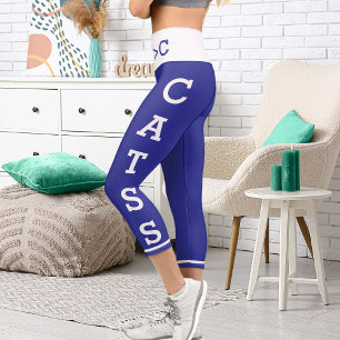 Leggings Capri Animaux de compagnie personnalisés Mamas Chats Cap