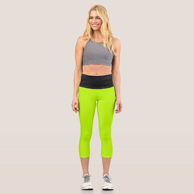 Leggings Capri Antigel Noir Haut taille Yoga Capris (Recto)