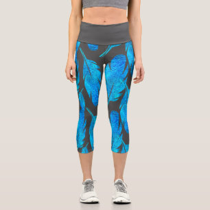 Leggings Capri Aquarelle bleu