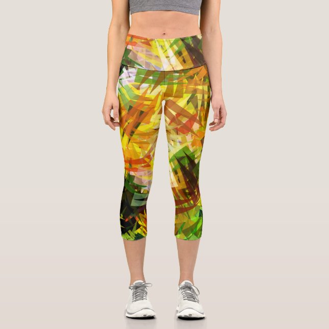 LEGGINGS CAPRI ARBRES ABSTRAITS (Recto)