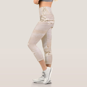 Leggings Capri Arrière - plan d'or neutre