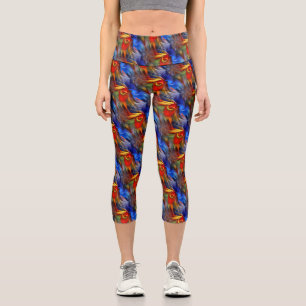 Leggings Capri Art Abstrait coloré