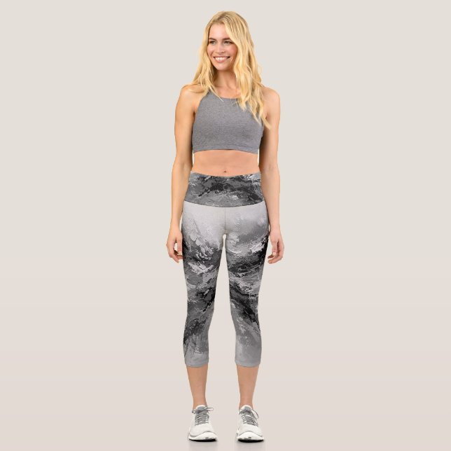 Leggings Capri Arte Abstracto Colorido (Recto)