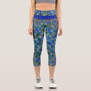 Leggings Capri Artsy coloré Abstrait circulaire Motif géométrique