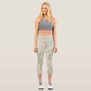 Leggings Capri Athena Activewear Botanique   Olives Laurier Grec 