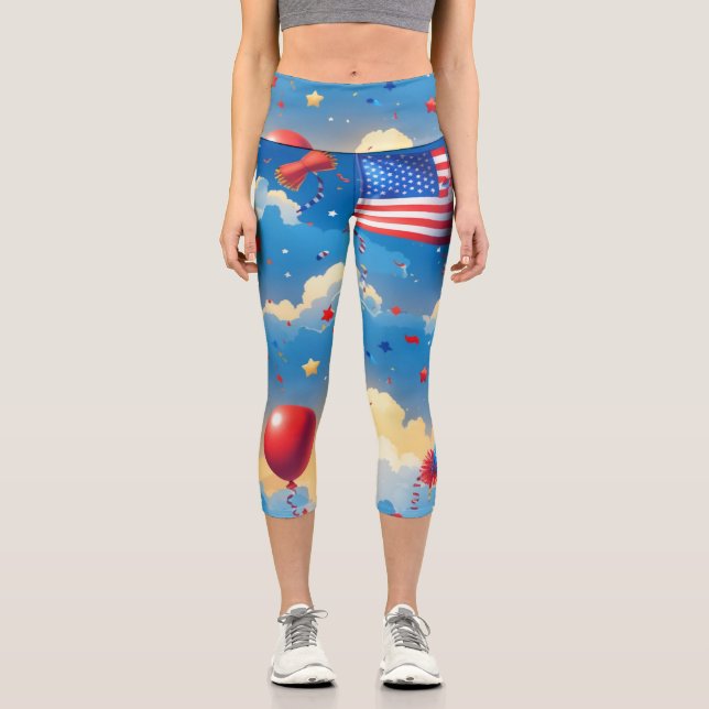 Leggings Capri Au-dessus des nuages (Recto)