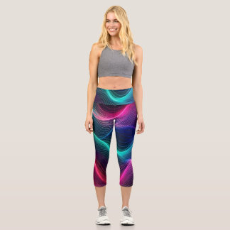 Leggings Capri Aurora Wave Capris Taille Haute