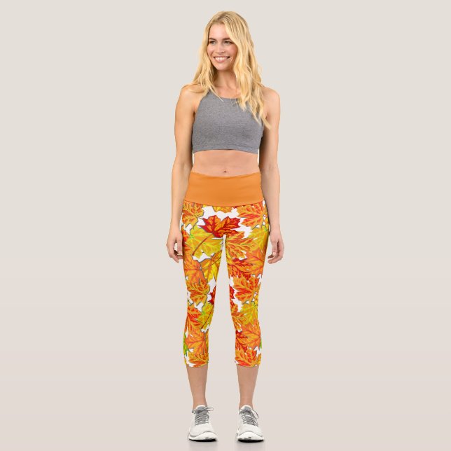 LEGGINGS CAPRI AUTOMNE AUTOMNE IMPRIMER CAPRI YOGA PANTS LEGINGS (Recto)