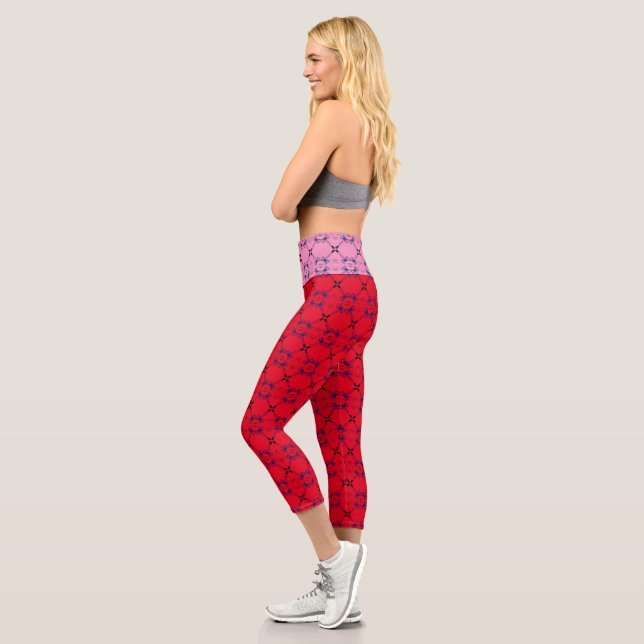 Leggings Capri Avocat des Gavels de la Marine Rouge rose Capris h (Gauche)
