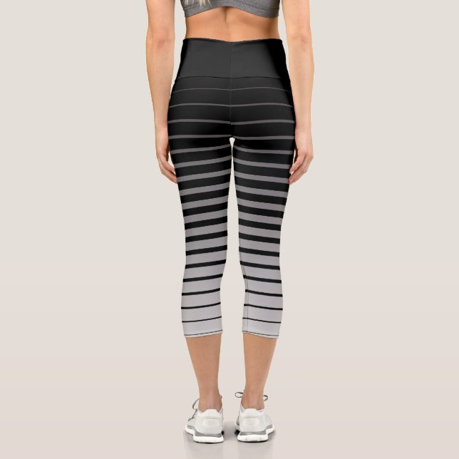 Leggings Capri Bande noire Haute taille Capris (Verso)