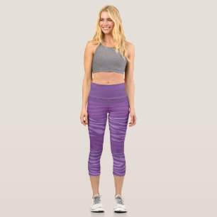 Leggings Capri Bandes de zèbre pourpre