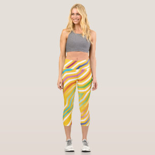 Leggings Capri Bandes diagonales symétriques arrière - plan 3