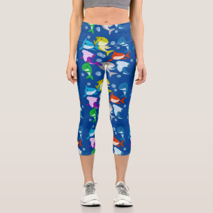 Leggings Capri Bébé requin Motif amusant enfants