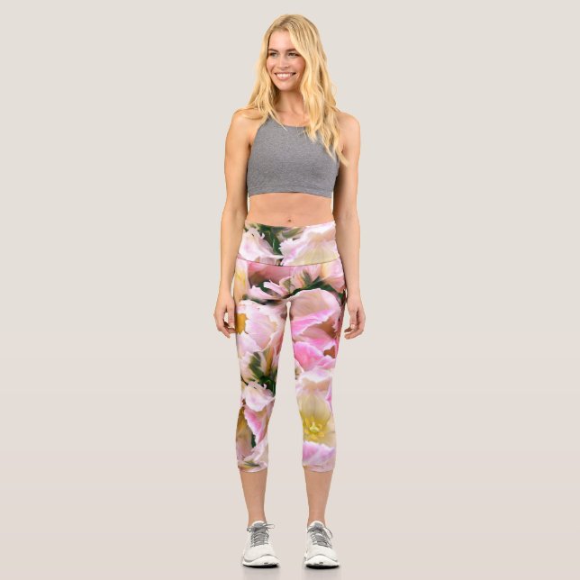 Leggings Capri Belle conception cool girly floral (Recto)