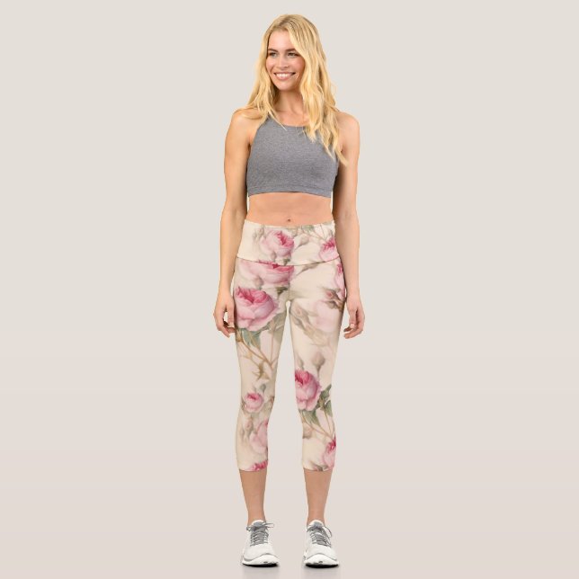 Leggings Capri Belle florale Vintage (Recto)