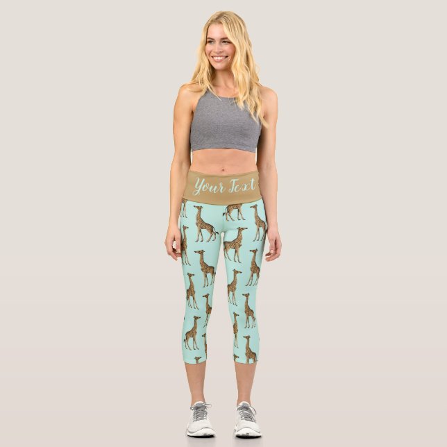 Leggings Capri Belle impression Giraffe (Recto)