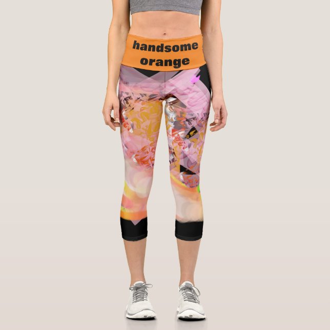 Leggings Capri belle orange (Recto)