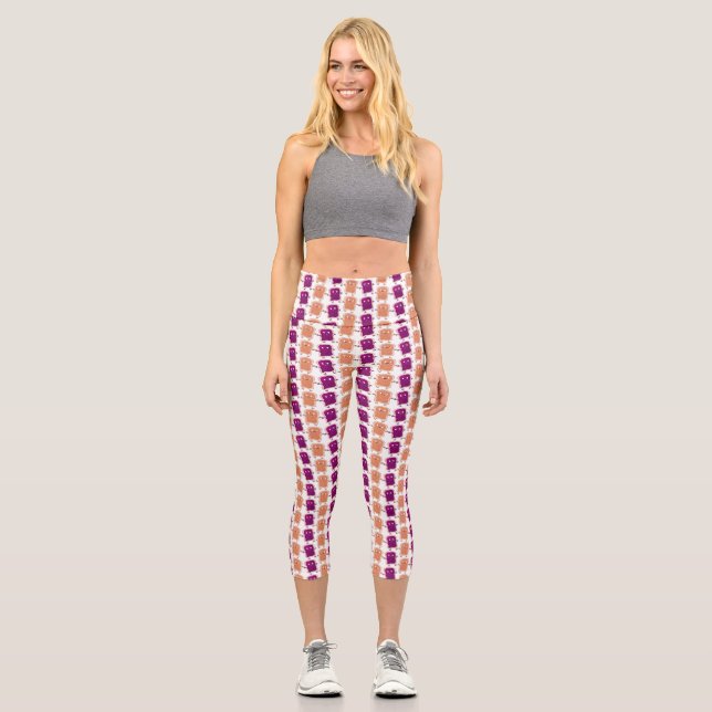 Leggings Capri Beurre d'arachide mignonne et caricature sandwich  (Recto)