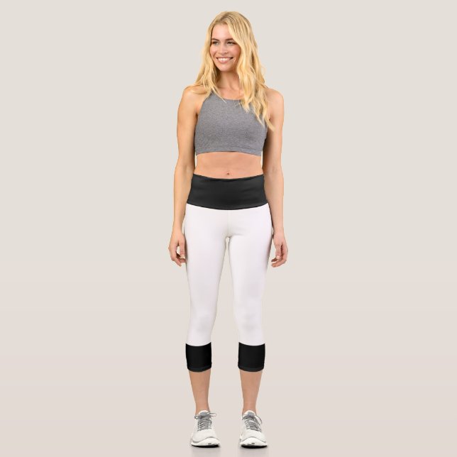 Leggings Capri Blanc et noir (Recto)