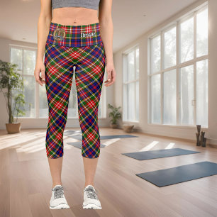 Leggings Capri Blason de Clan Christie sur tartan