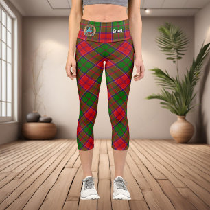 Leggings Capri Blason de Clan Grant sur tartan