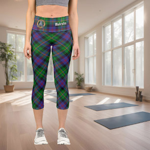 Leggings Capri Blason du clan Malcolm sur tartan