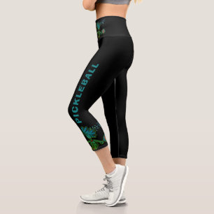 Leggings Capri Bleu blanc vert de Pickleball