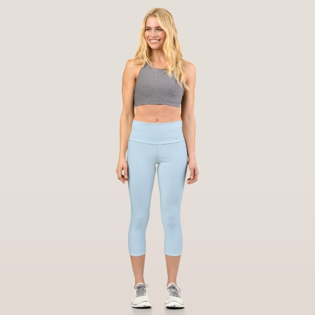Leggings Capri Bleu clair clair uni couleur claire (Recto)