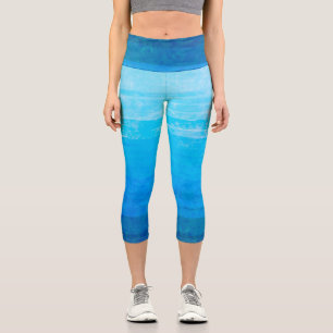 Leggings Capri Bleu Dégradé