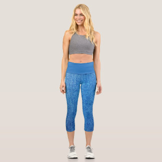 Leggings Capri Bleu pour femmes