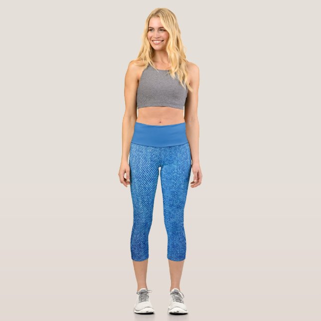 Leggings Capri Bleu pour femmes (Recto)