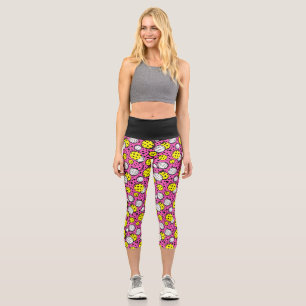 Leggings Capri 💛 Boulettes jaunes rose
