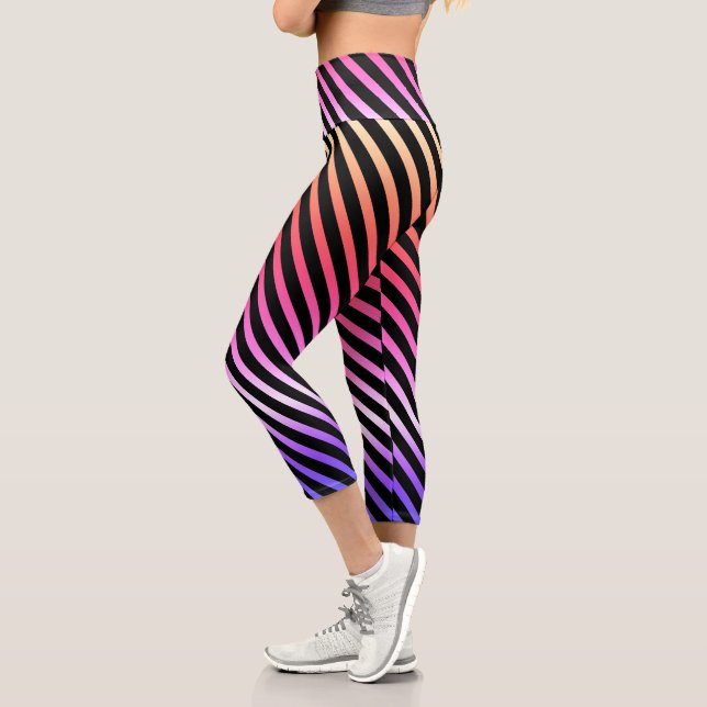 Leggings Capri Bright Ombre Géométrique (Gauche)