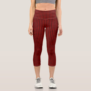 Leggings Capri Brodie tartan rouge noir plaid